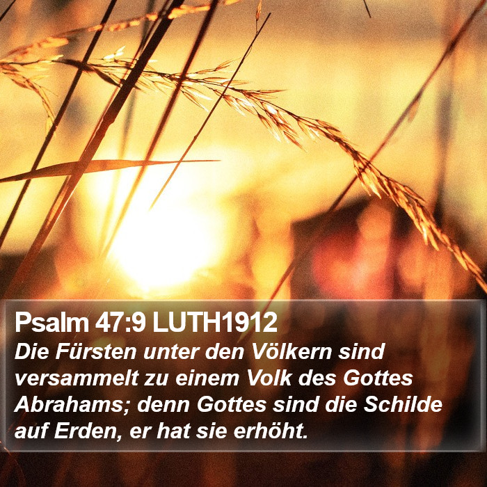 Psalm 47:9 LUTH1912 Bible Study