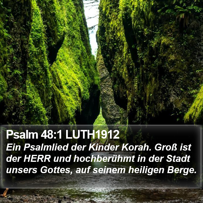 Psalm 48:1 LUTH1912 Bible Study