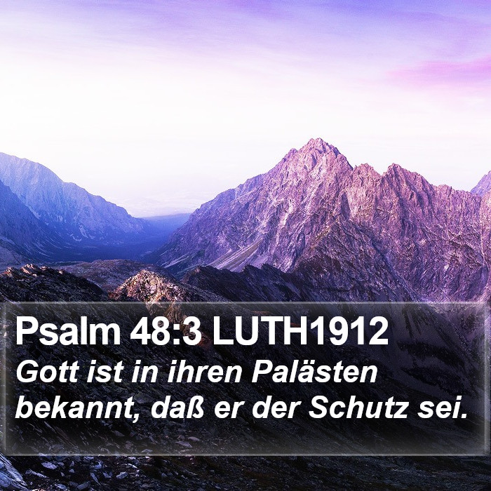Psalm 48:3 LUTH1912 Bible Study