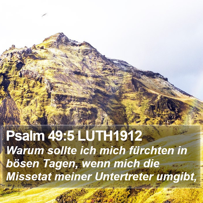 Psalm 49:5 LUTH1912 Bible Study