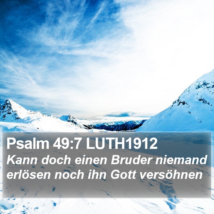 Psalm 49:7 LUTH1912 Bible Study