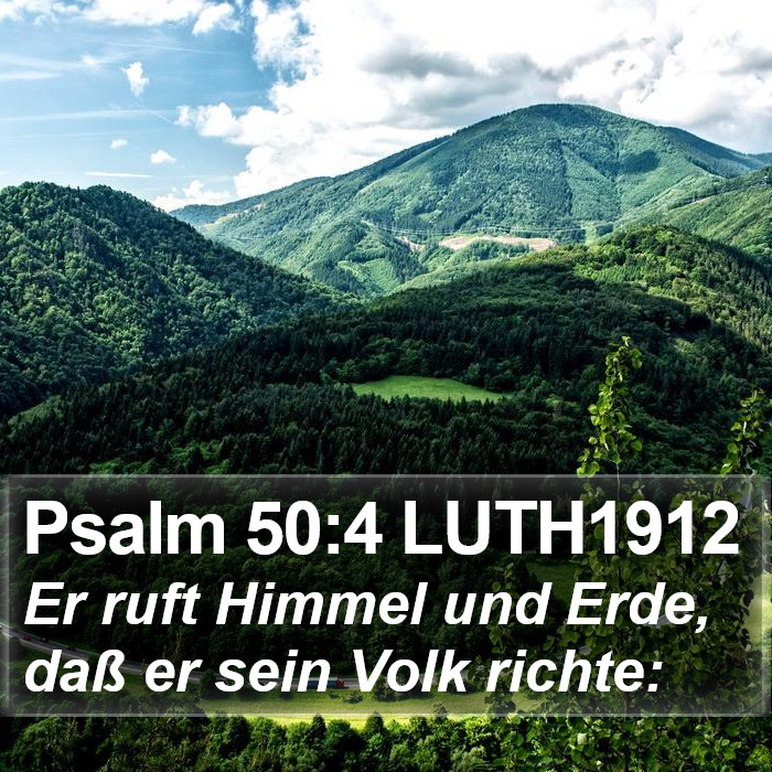 Psalm 50:4 LUTH1912 Bible Study