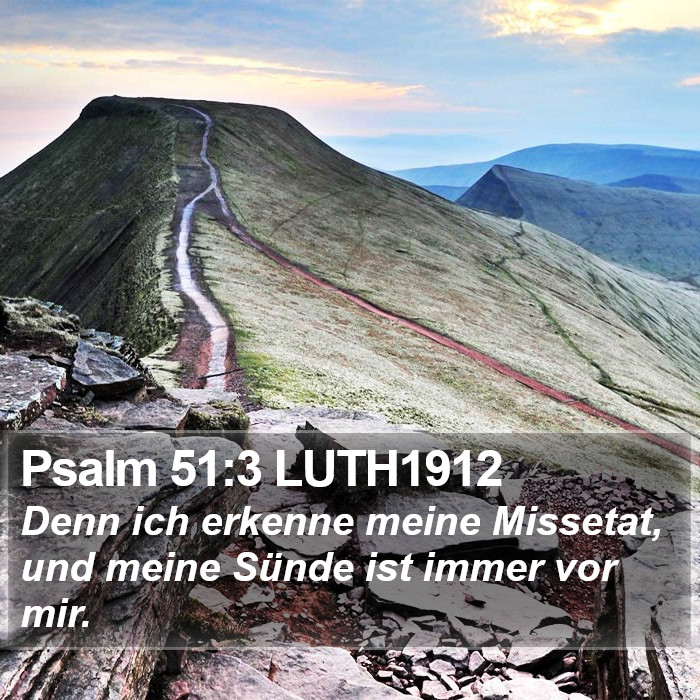 Psalm 51:3 LUTH1912 Bible Study