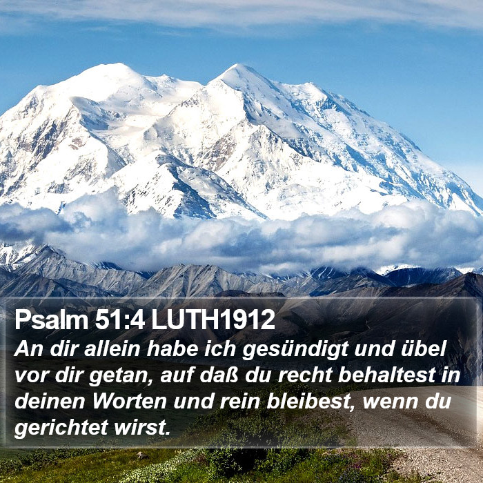 Psalm 51:4 LUTH1912 Bible Study