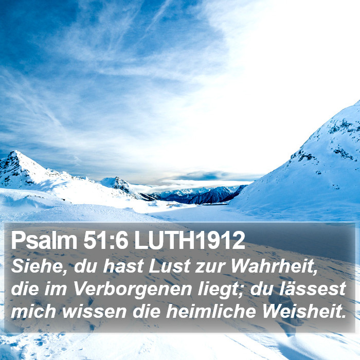 Psalm 51:6 LUTH1912 Bible Study