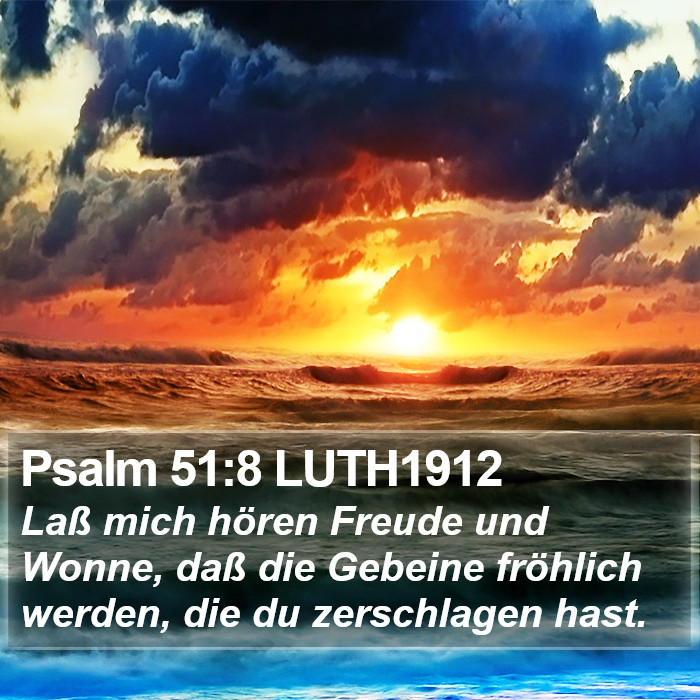 Psalm 51:8 LUTH1912 Bible Study