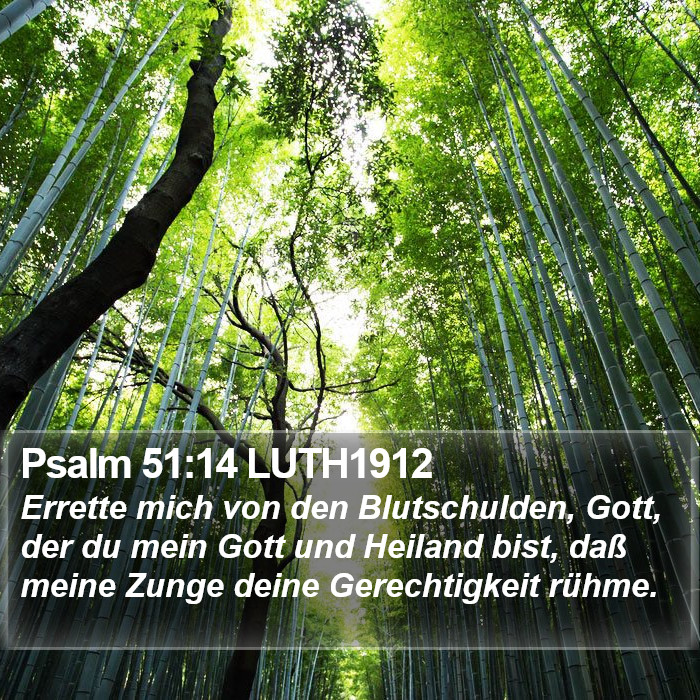 Psalm 51:14 LUTH1912 Bible Study