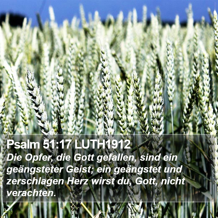 Psalm 51:17 LUTH1912 Bible Study