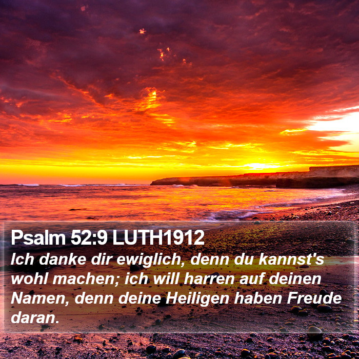 Psalm 52:9 LUTH1912 Bible Study
