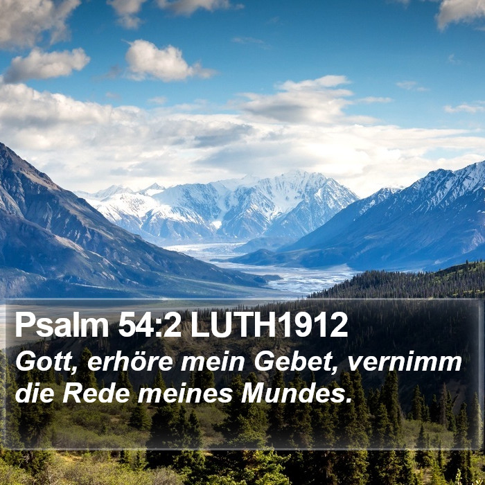 Psalm 54:2 LUTH1912 Bible Study