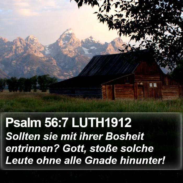 Psalm 56:7 LUTH1912 Bible Study