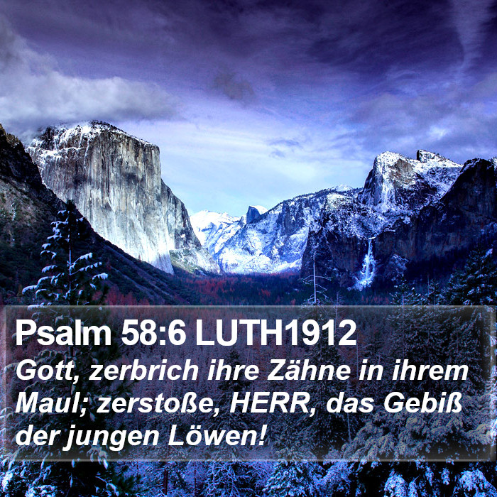 Psalm 58:6 LUTH1912 Bible Study