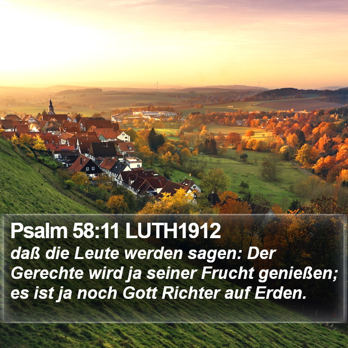 Psalm 58:11 LUTH1912 Bible Study