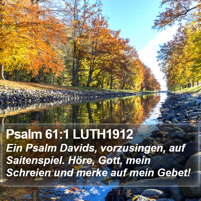 Psalm 61:1 LUTH1912 Bible Study