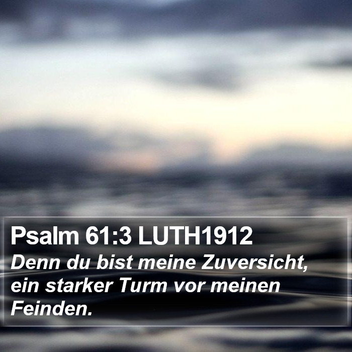 Psalm 61:3 LUTH1912 Bible Study