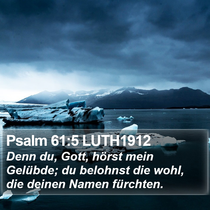 Psalm 61:5 LUTH1912 Bible Study