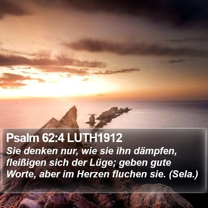 Psalm 62:4 LUTH1912 Bible Study