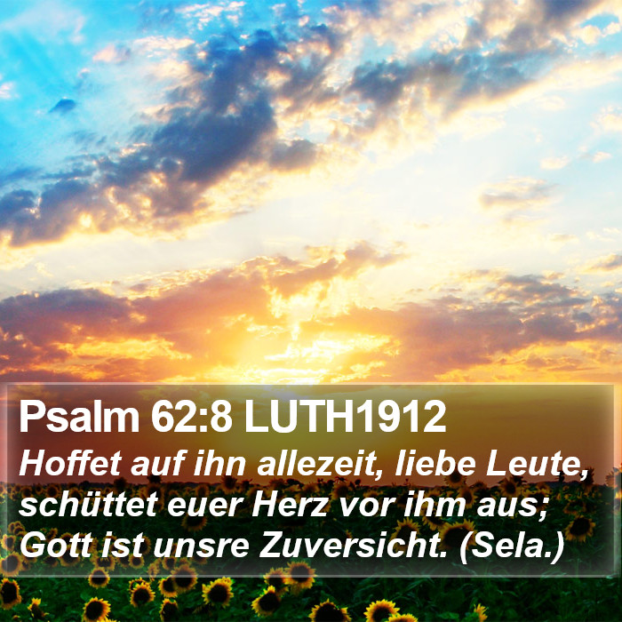 Psalm 62:8 LUTH1912 Bible Study