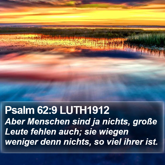 Psalm 62:9 LUTH1912 Bible Study