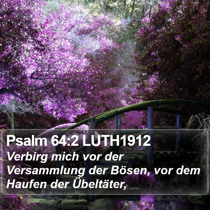 Psalm 64:2 LUTH1912 Bible Study