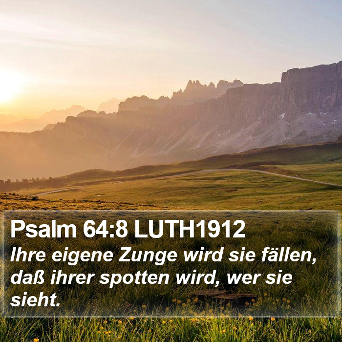 Psalm 64:8 LUTH1912 Bible Study