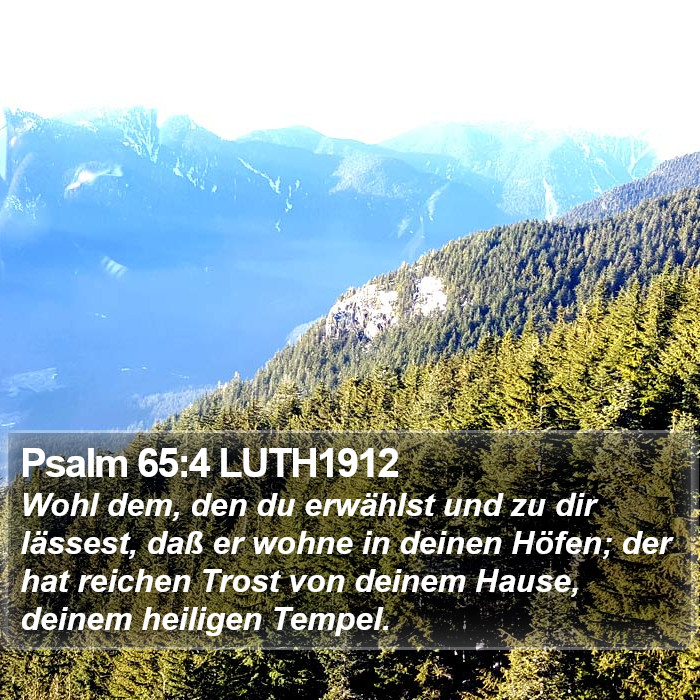 Psalm 65:4 LUTH1912 Bible Study