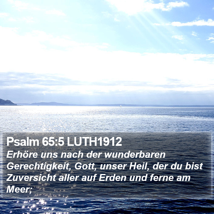 Psalm 65:5 LUTH1912 Bible Study