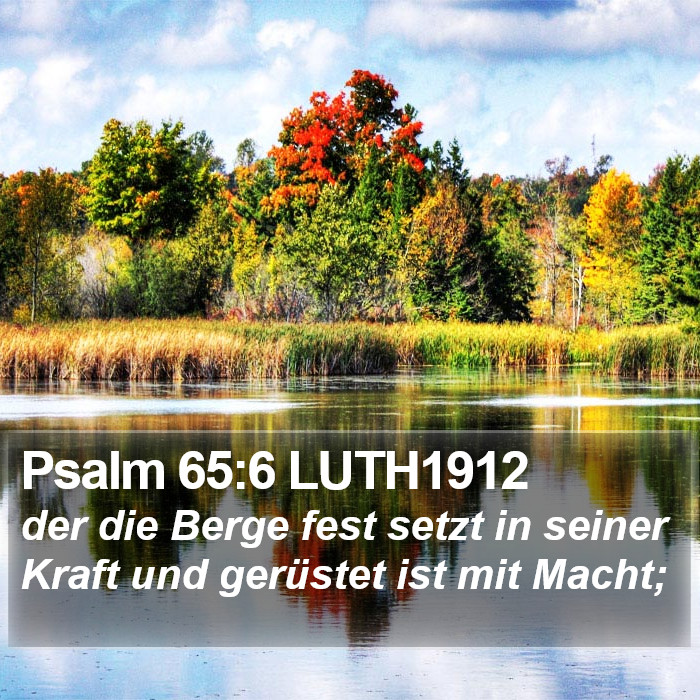 Psalm 65:6 LUTH1912 Bible Study