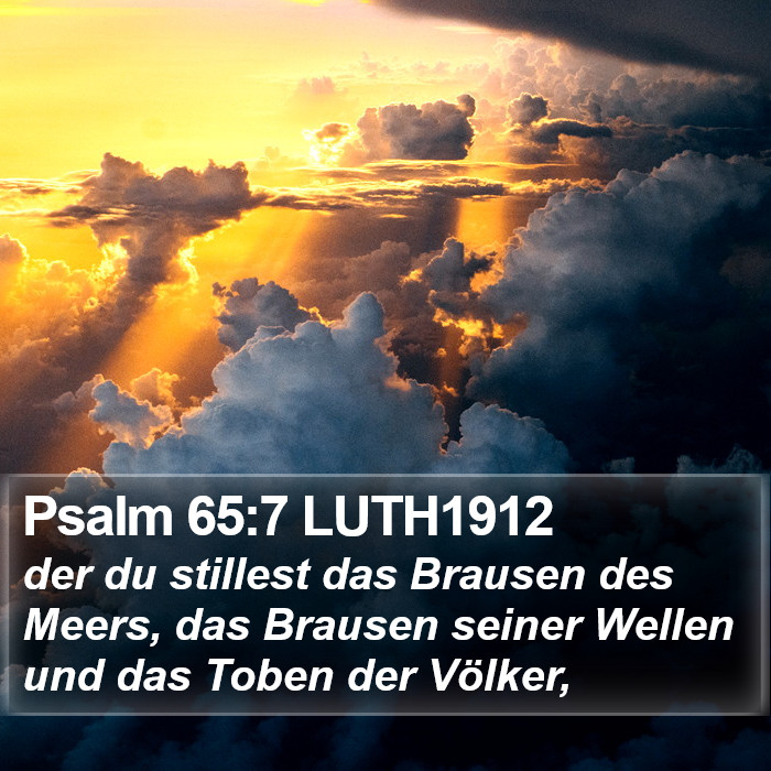 Psalm 65:7 LUTH1912 Bible Study