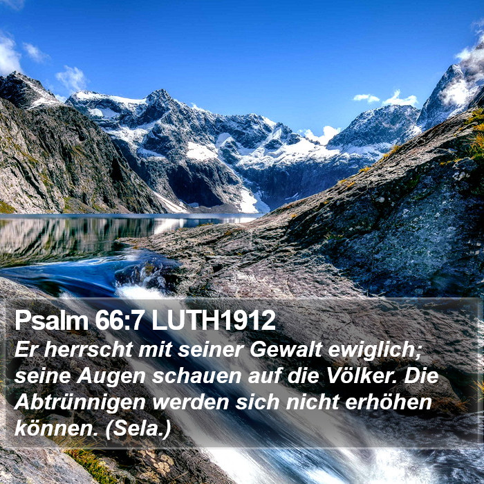 Psalm 66:7 LUTH1912 Bible Study