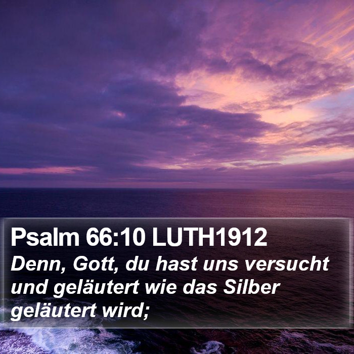 Psalm 66:10 LUTH1912 Bible Study