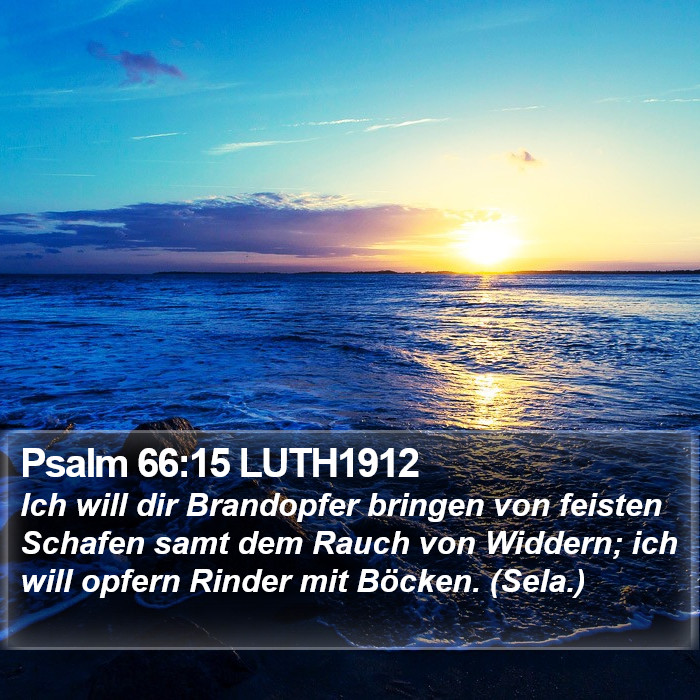 Psalm 66:15 LUTH1912 Bible Study