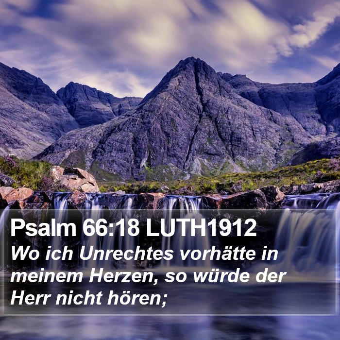 Psalm 66:18 LUTH1912 Bible Study