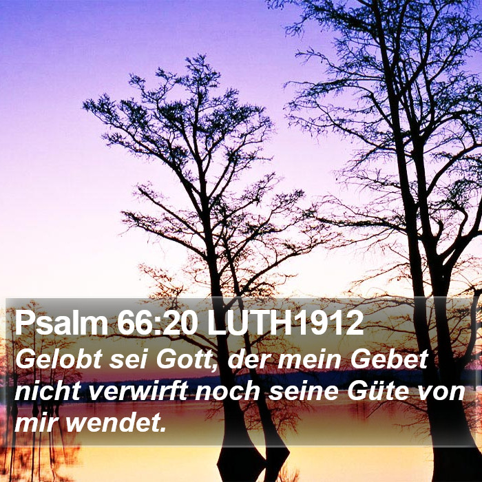 Psalm 66:20 LUTH1912 Bible Study