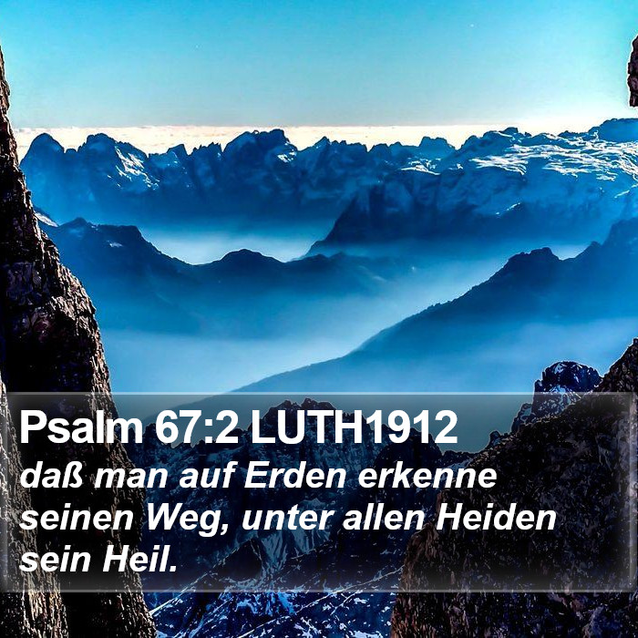 Psalm 67:2 LUTH1912 Bible Study