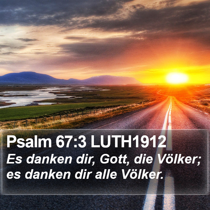 Psalm 67:3 LUTH1912 Bible Study