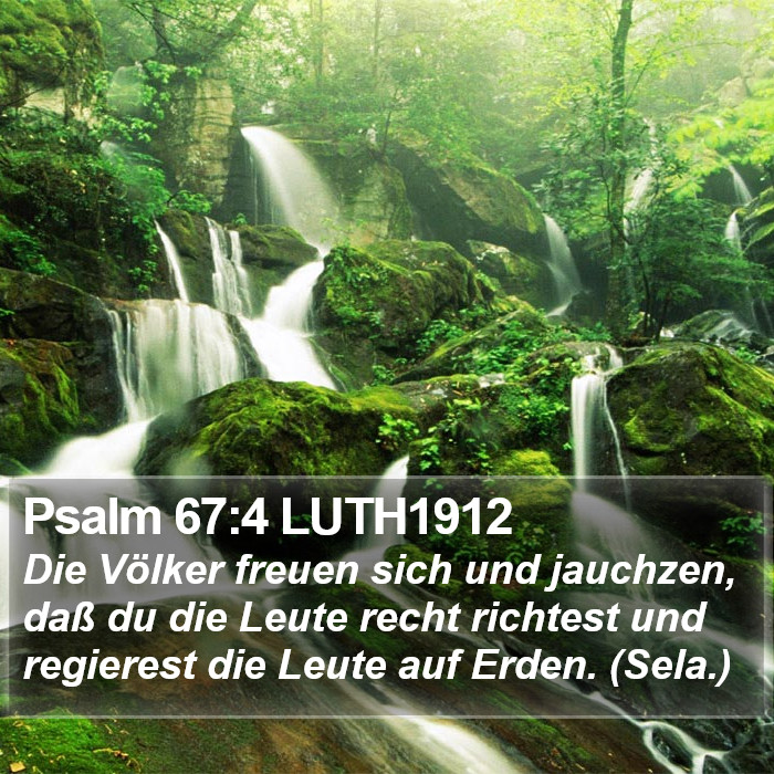 Psalm 67:4 LUTH1912 Bible Study