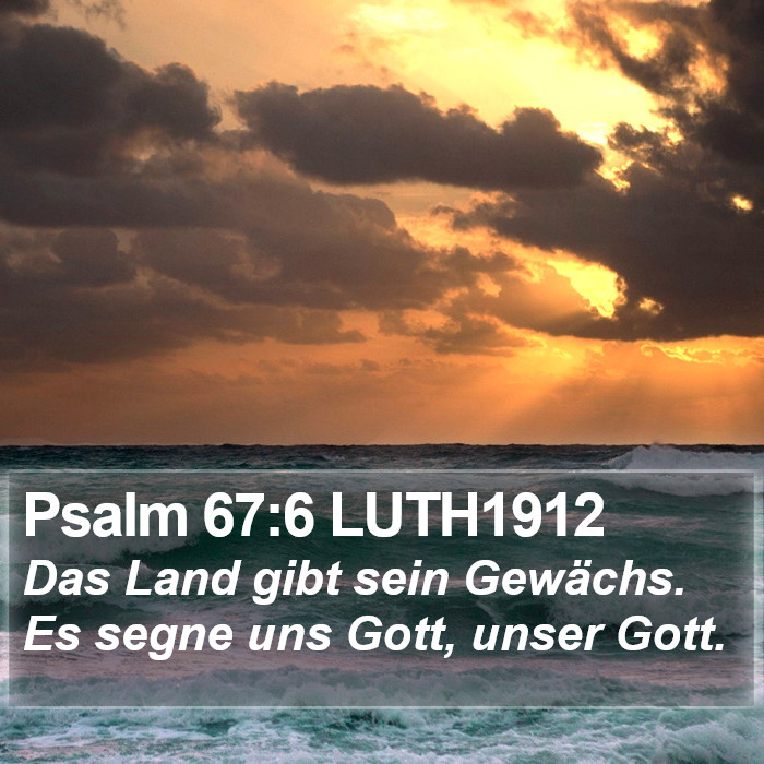 Psalm 67:6 LUTH1912 Bible Study