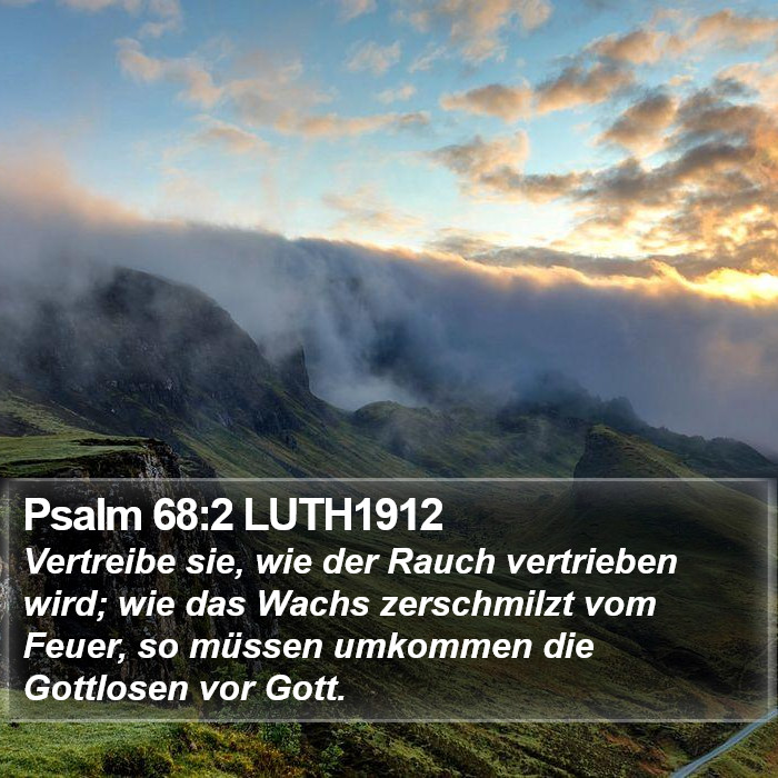 Psalm 68:2 LUTH1912 Bible Study