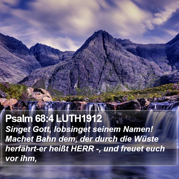 Psalm 68:4 LUTH1912 Bible Study