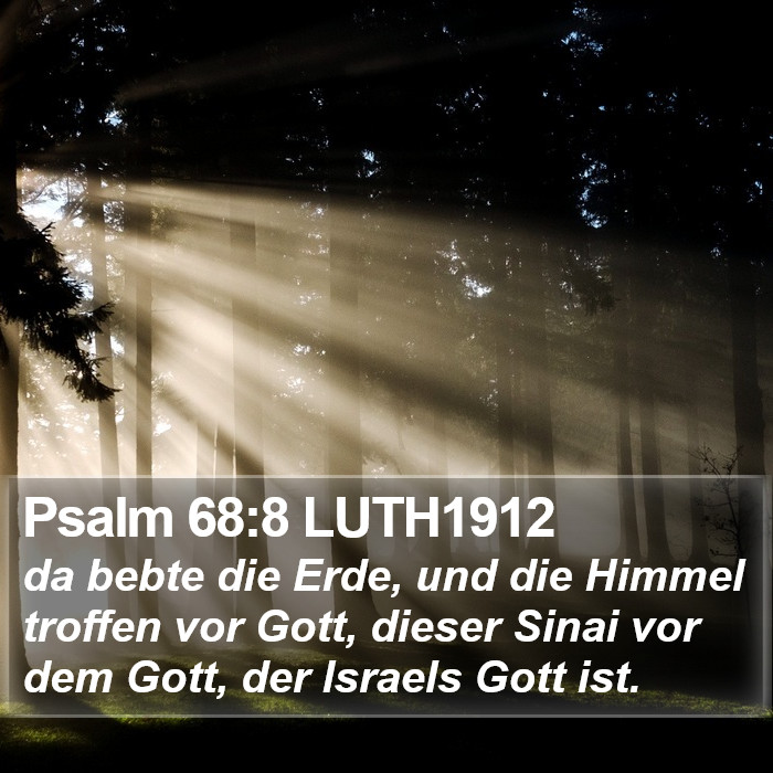Psalm 68:8 LUTH1912 Bible Study