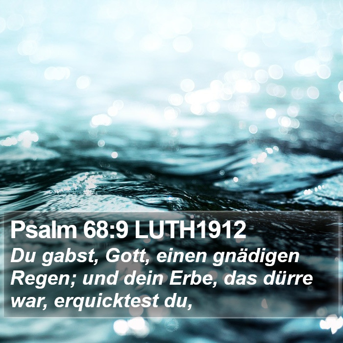 Psalm 68:9 LUTH1912 Bible Study