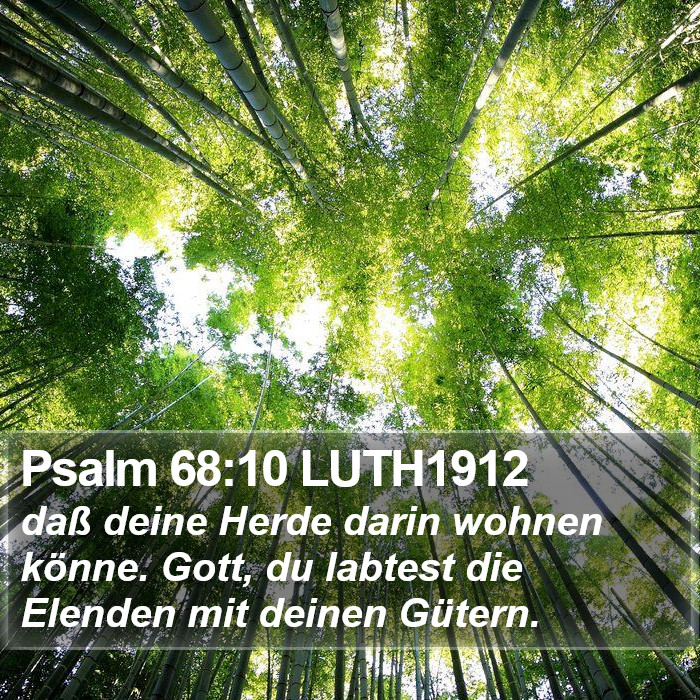 Psalm 68:10 LUTH1912 Bible Study