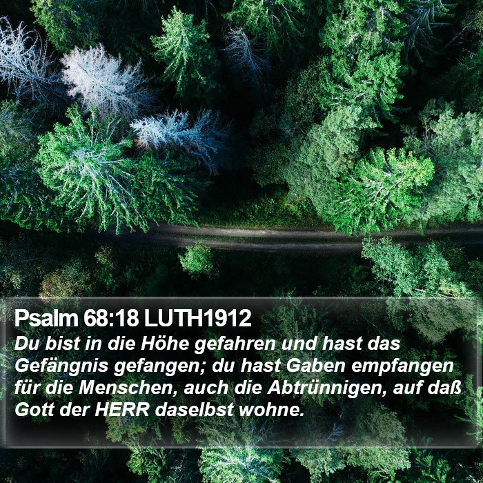 Psalm 68:18 LUTH1912 Bible Study