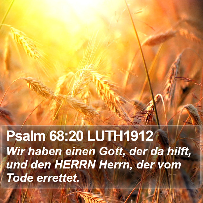 Psalm 68:20 LUTH1912 Bible Study