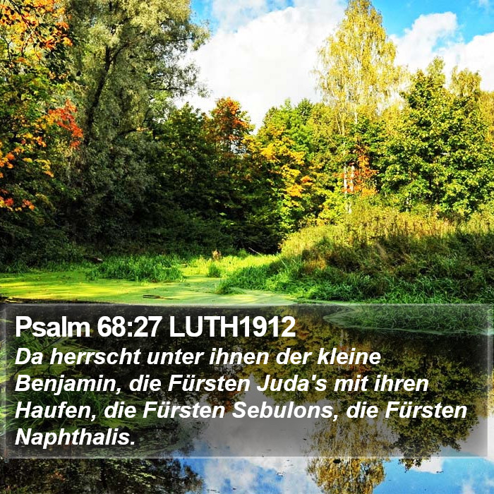 Psalm 68:27 LUTH1912 Bible Study