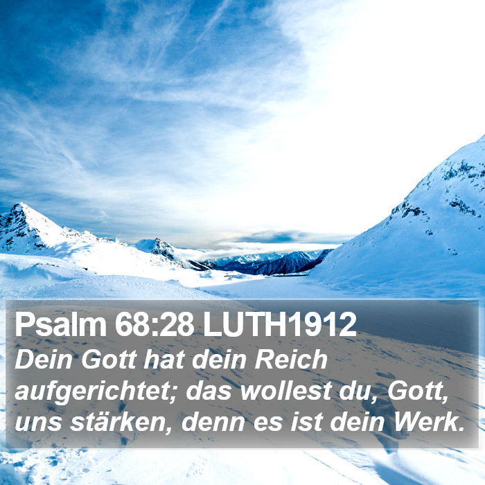 Psalm 68:28 LUTH1912 Bible Study