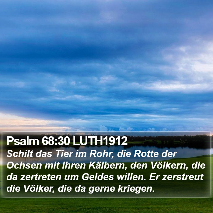 Psalm 68:30 LUTH1912 Bible Study