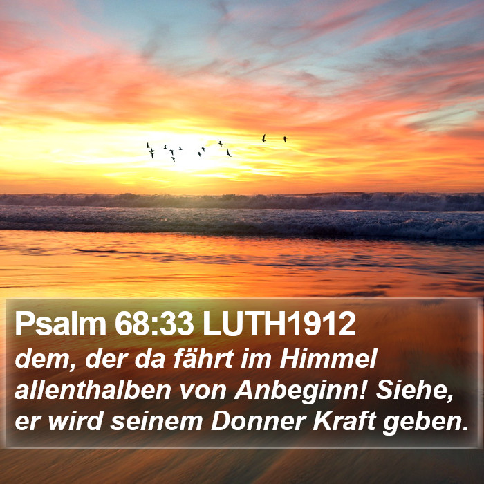 Psalm 68:33 LUTH1912 Bible Study