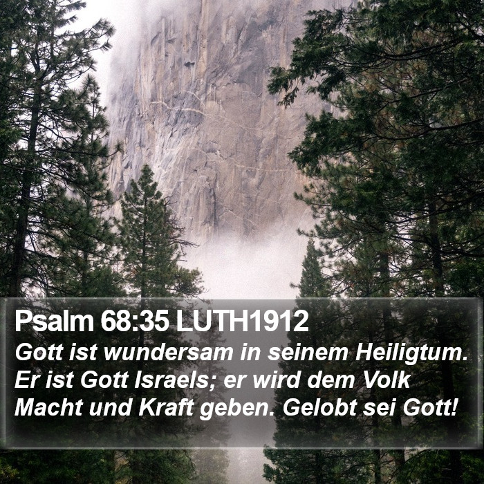 Psalm 68:35 LUTH1912 Bible Study